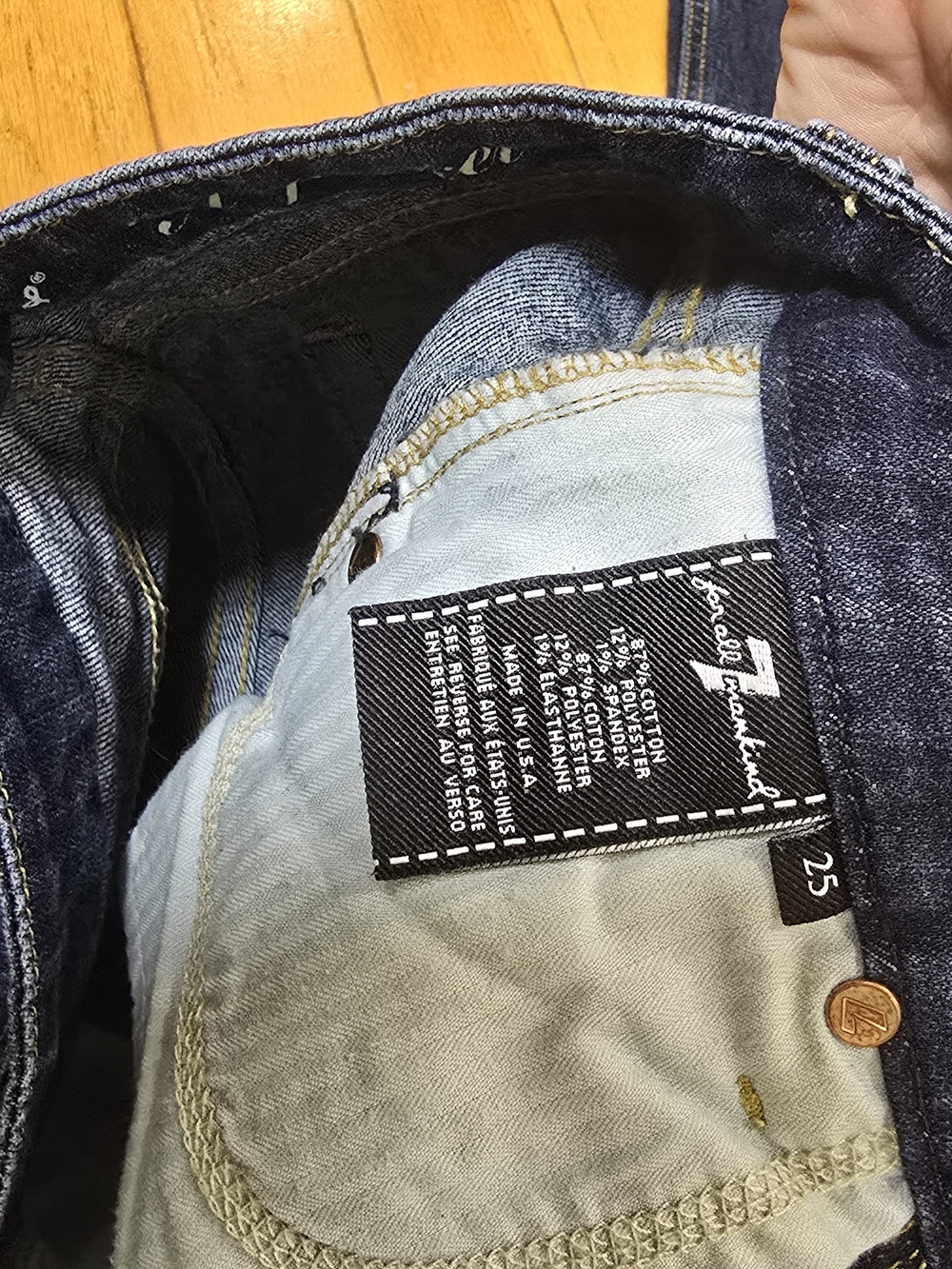 Dark Blue Women's Bootcut Jeans - Picture 5 of 6